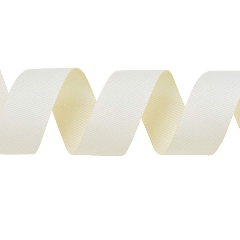 Ribest 1 inch Ivory Grosgrain Ribbon 50 Yards Per Roll for Crafts Bow Maker Wreaths Gift Wrapping Hair Accessories Wedding - Image 3